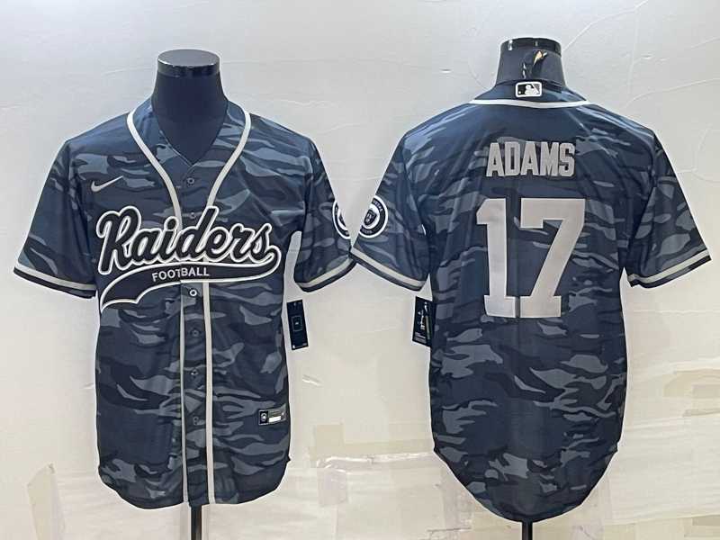 Men's Las Vegas Raiders #17 Davante Adams Grey Camo With Patch Cool Base Stitched Baseball Jersey,We sell and wholesale Men's Las Vegas Raiders #17 Davante Adams Grey Camo With Patch Cool Base Stitched Baseball Jersey on line form chian!